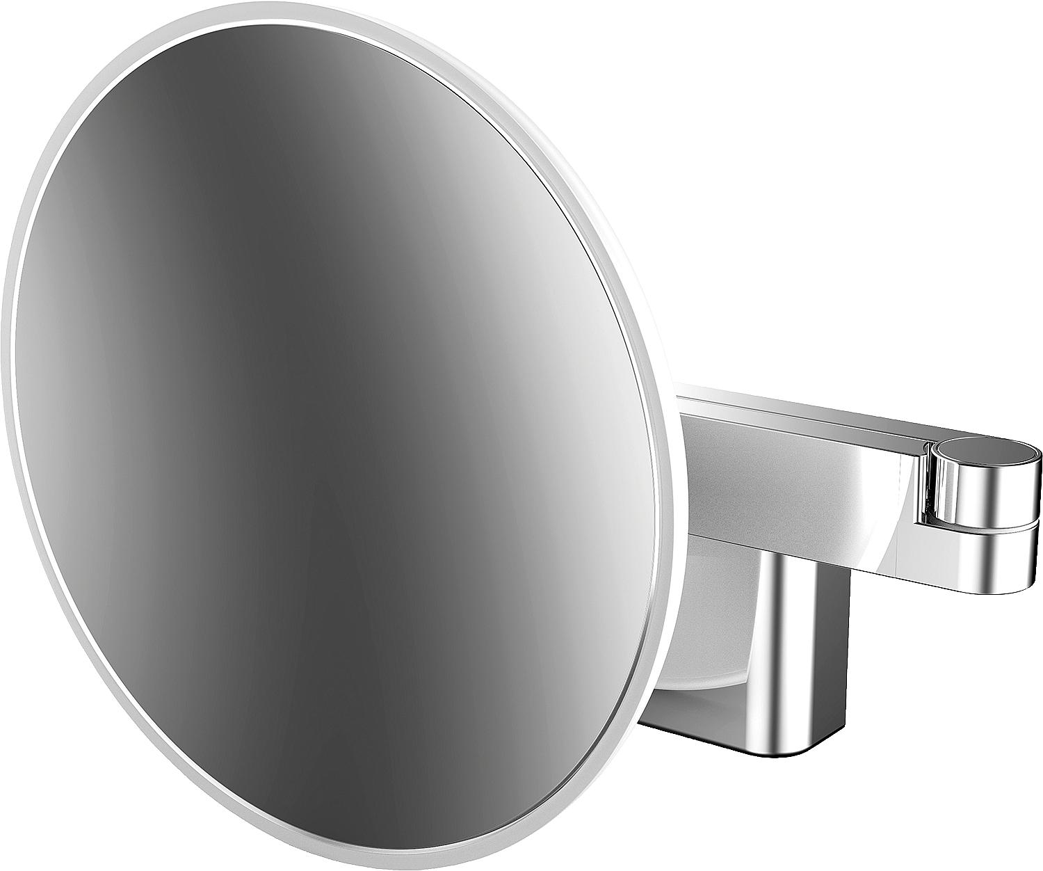 asdec life ® LED wall-mounted cosmetic mirror emco evo, 5x magnification D: 209mm, double-jointed arm
