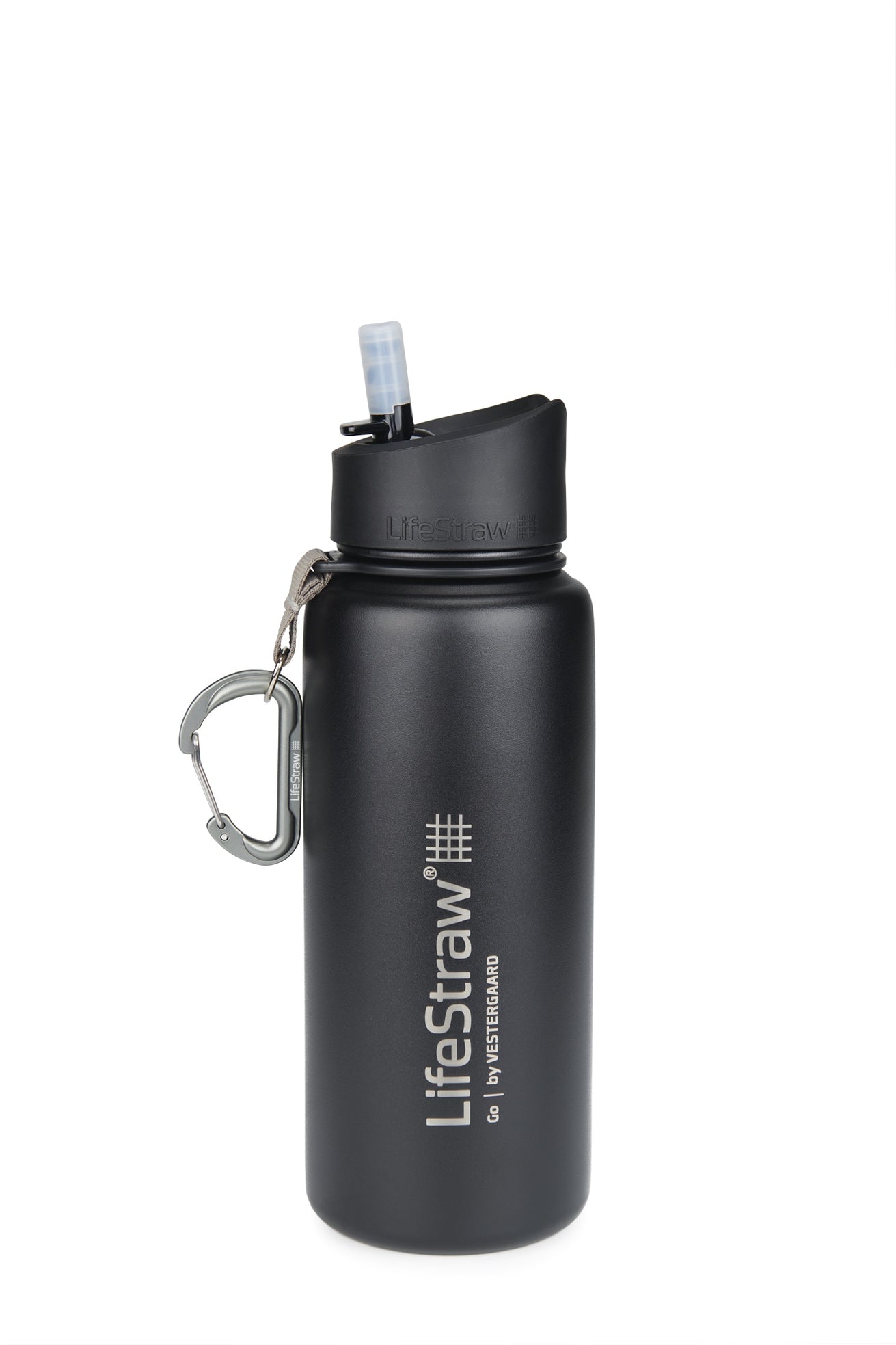 LifeStraw Go Stainless Steel (black) Wasserflasche mit Filter macht aus Schmutzwasser Trinkwasser
